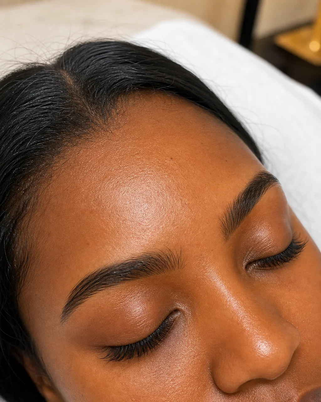 Lash But Better ultra-natural cluster lashes on a client