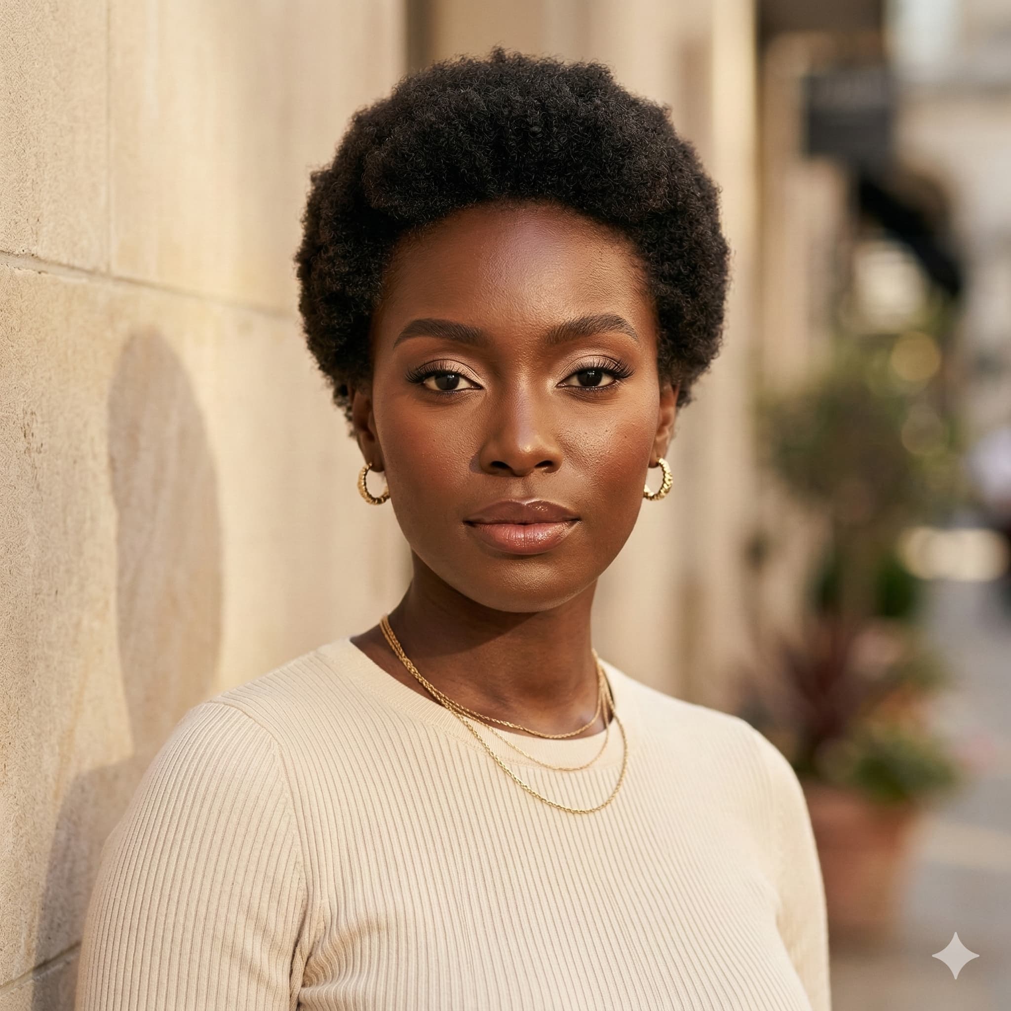 Soft glam makeup with warm brown tones